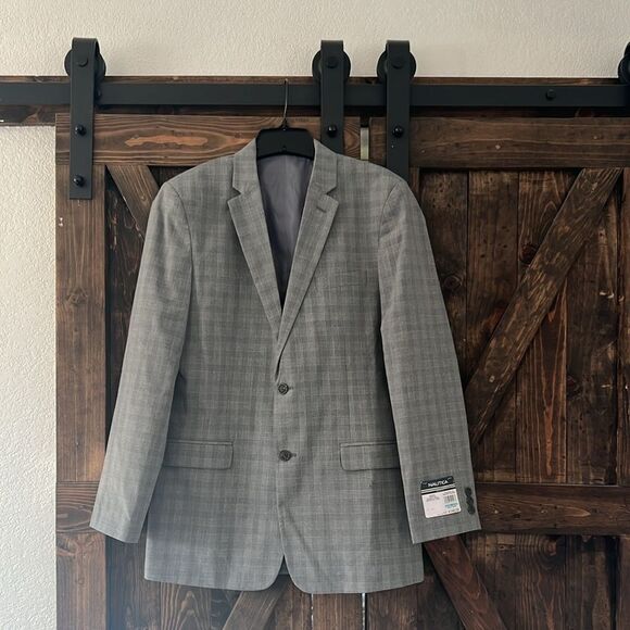 Nautica Houndstooth Blazer Dress Formal Jacket - Picture 2 of 10